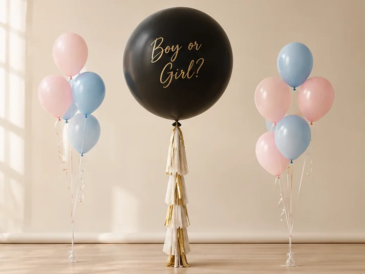 Balloon reveal — gender reveal photoshoot Dubai