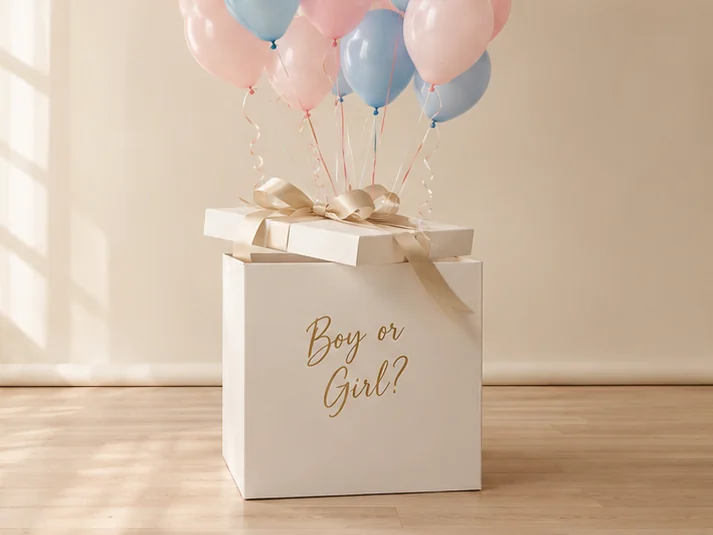 Box reveal — gender reveal photoshoot Dubai